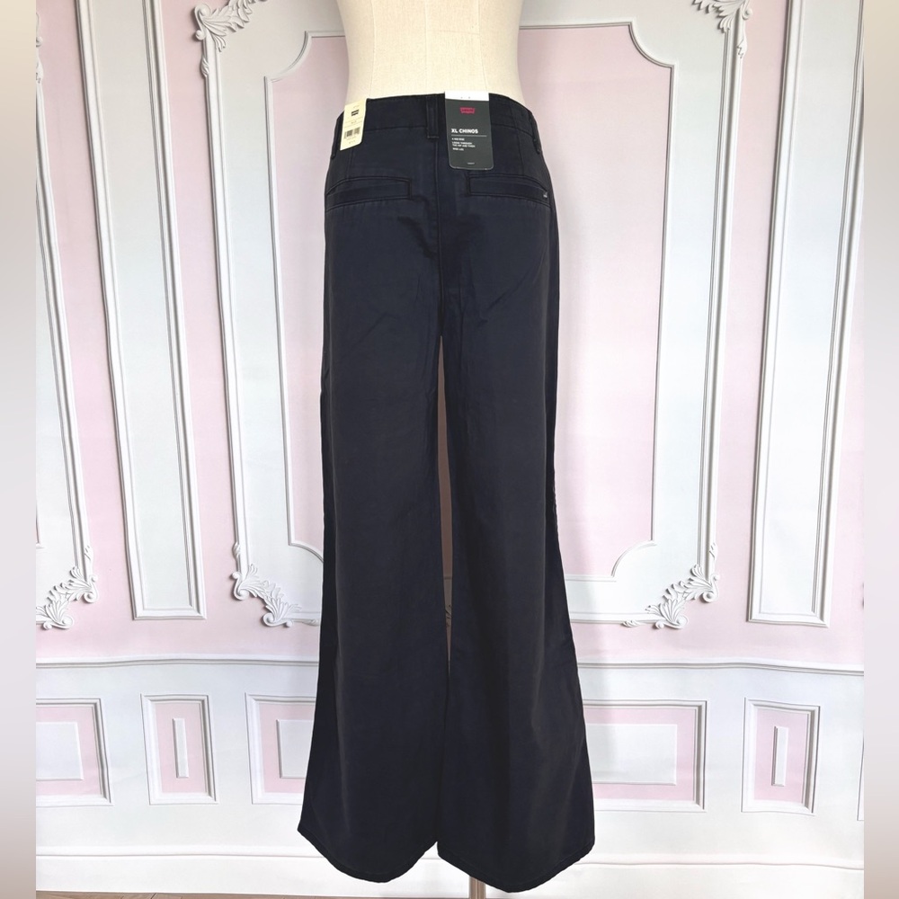 LEVI'S Premium XLBlack Chino Wide Leg Mid Rise Pants--NWT--26x31 - Picture 13 of 16